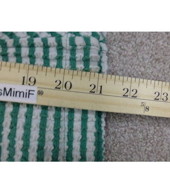 Maeve by Anthropologie Green and White Striped V-Neck Sleeveless Top - Picture 10 of 11